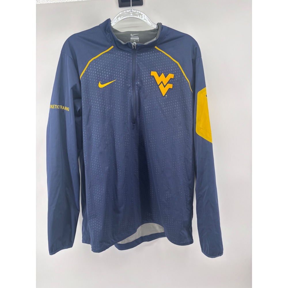 Nike Men's Navy and Gold WVU Performance Jacket